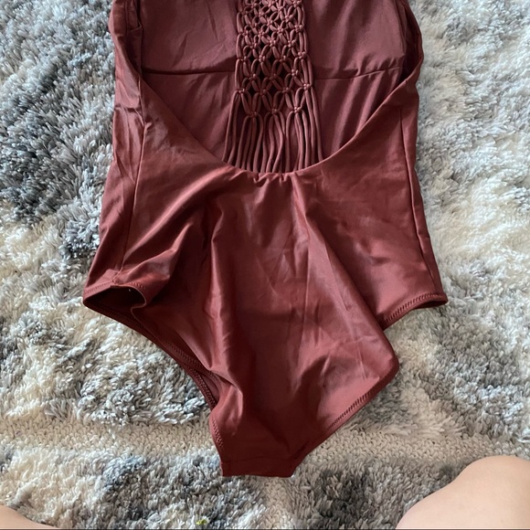 Aerie One Piece Swimsuit Macrame Detail NWT - Picture 4 of 7